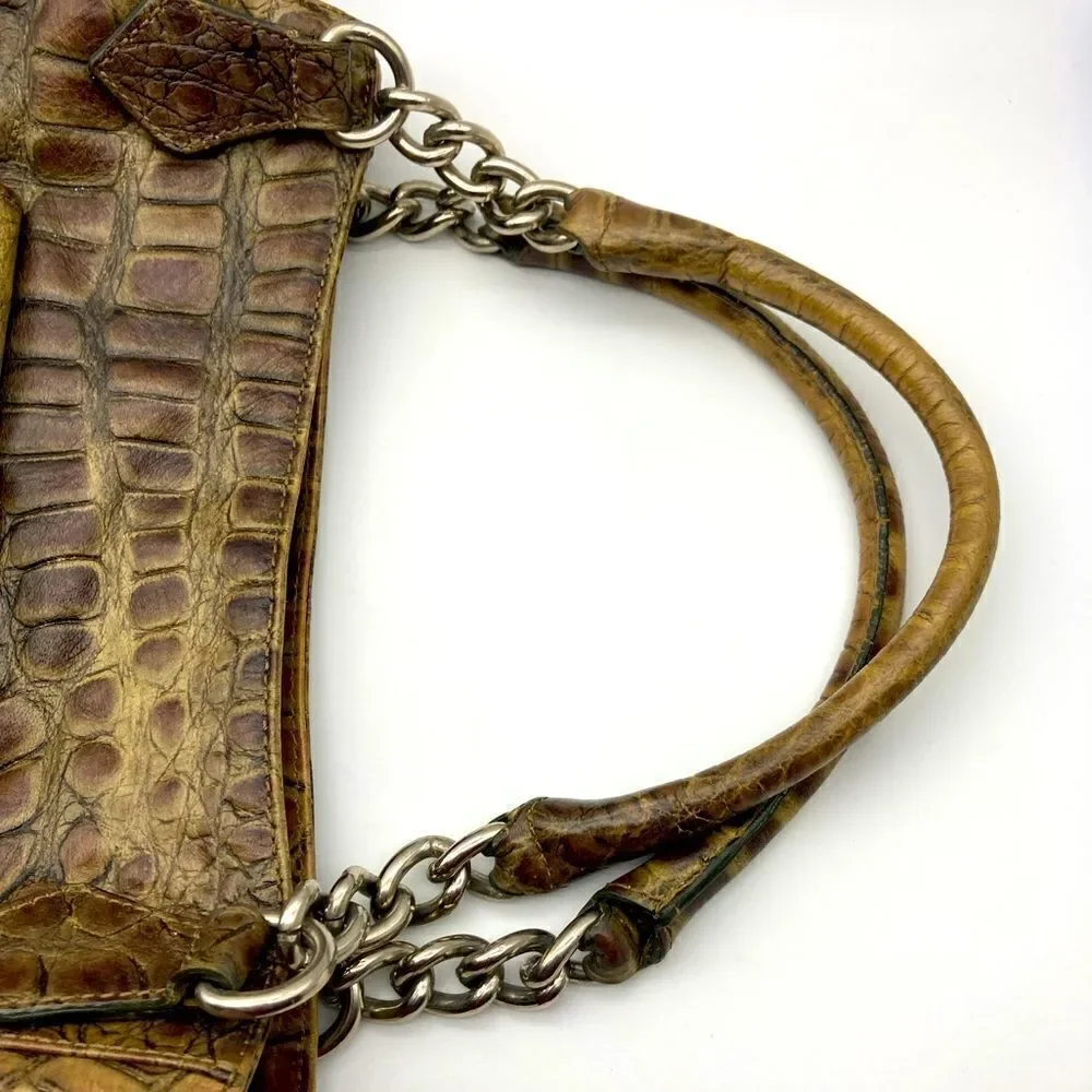 Roberta Gandolfi  Animal Print Leather Bag Italy